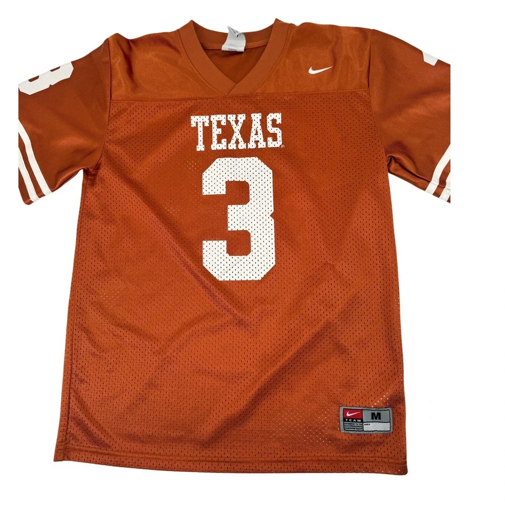 Nike Texas Longhorns Football Jersey Youth‎ M 12/14 Orange #3 Mesh NCAA Fan Gear